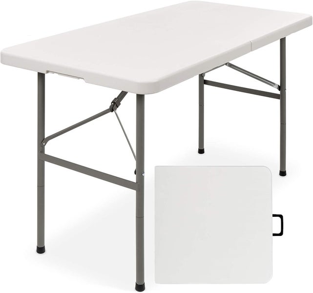 FOLDING TABLE TRESTLE DINING OUTDOOR PICNIC TABLE 122CM