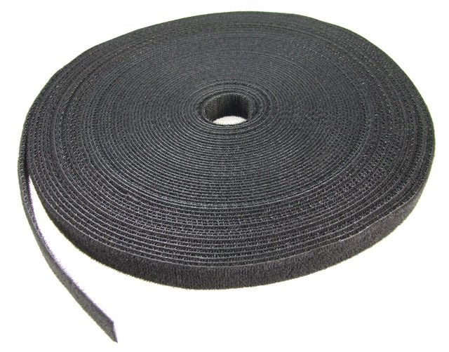 Hook & Loop Roll 20m X 20mm Dual Sided, BLACK Colour Carousel 1