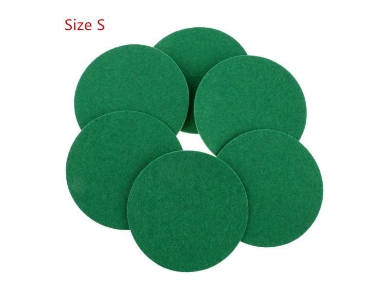 Set Of 6 Green Air Hockey Pushers Felt Pads 3 Sizes Air Hockey Accessories Carousel 1