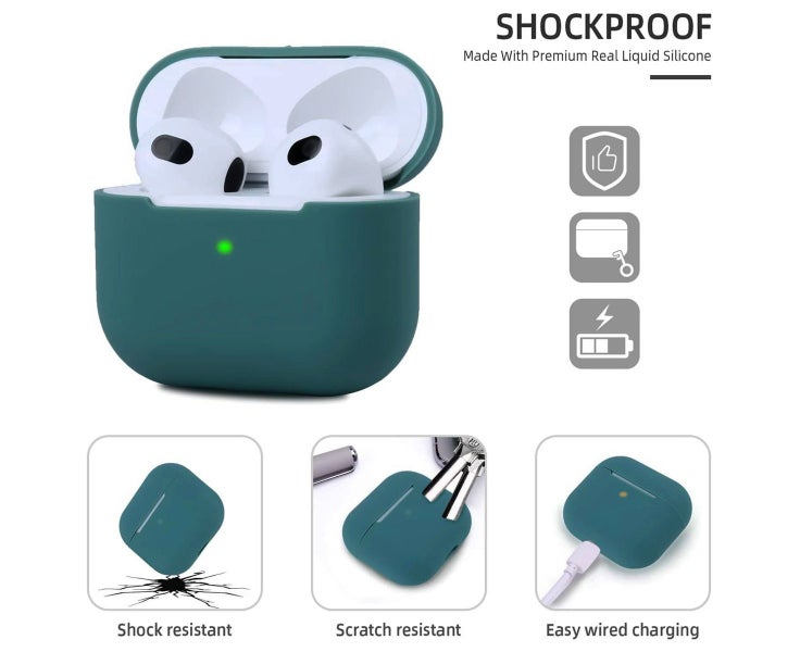 Silicone Case for Airpods 3 Generation Dark Green Carousel 2