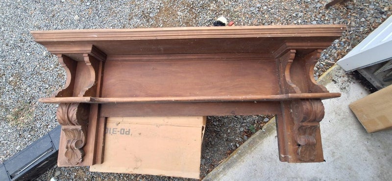Old timber fireplace surround. Carousel 1