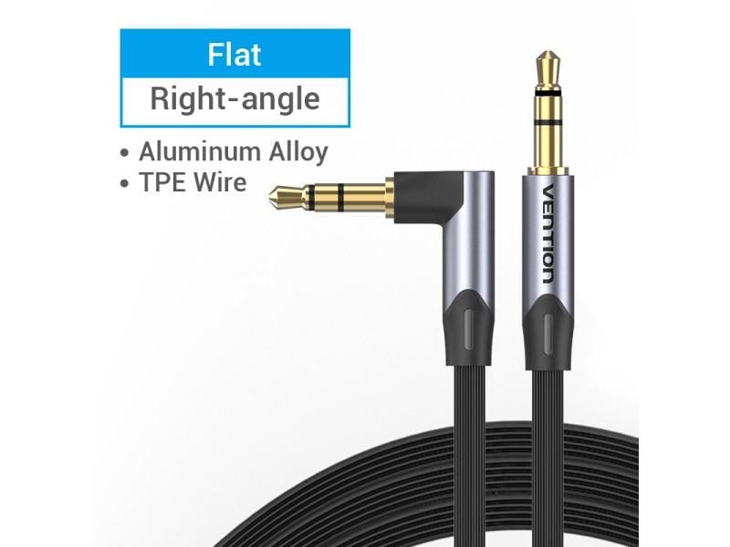 Vention 3.5mm 90 Degree Aux Cable For Car Headphones MP4 Carousel 1