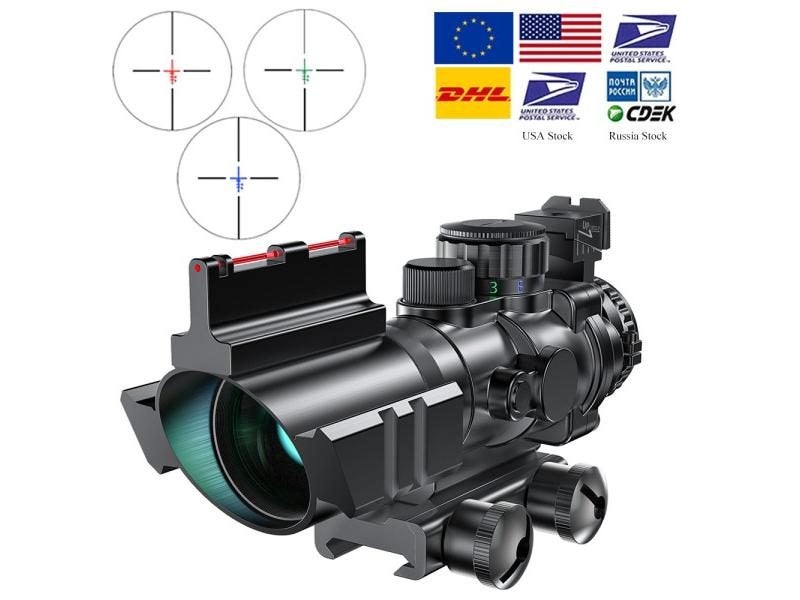 4x32 Acog Riflescope 20mm Dovetail Reflex Optics Scope Sight For Hunting Gun Carousel 1