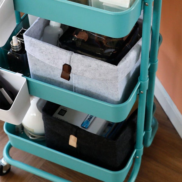 Organizer Laundry Bag Shelf Box Closet Toy Hamper Perfect Felt Storage Basket Carousel 2