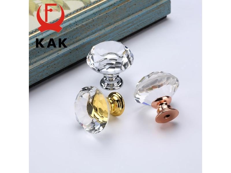 KAK 30mm Diamond Crystal Glass Knobs For Furniture Hardware Carousel 1