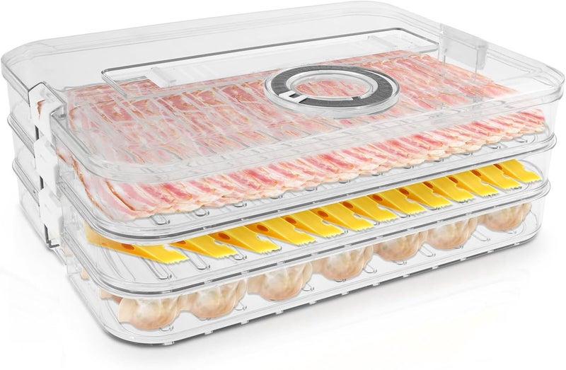 meat containers Meat Fridge Storage Containers 3 Layer Bacon Storage Cont Carousel 1