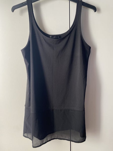 Zafina black singlet top with chiffon bottom Carousel 1