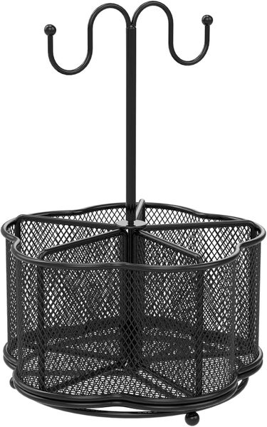 Kitchen Utensil Holder Utensil Caddy Rotating Cutlery Organizer Silverware Org Carousel 1