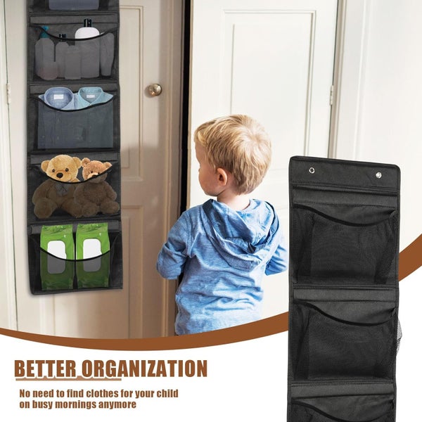 Over the Door Organizer Storage with 5 Pockets Stuffed Animal Storage Door Han Carousel 7