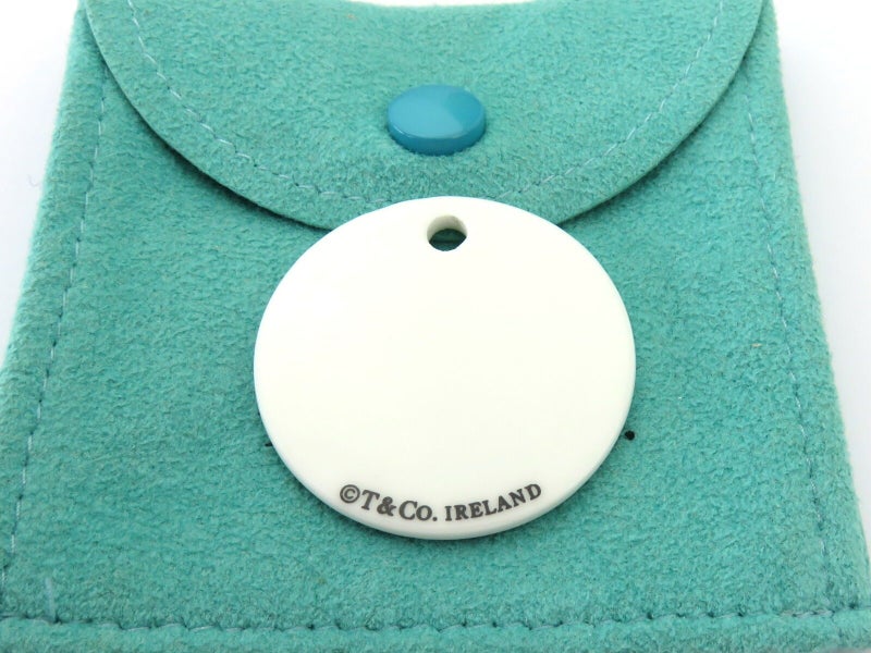 TIFFANY & CO White Bone Notes Round Charm Pendant Carousel 2