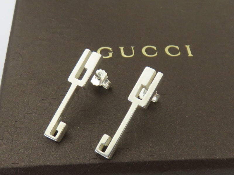 Gucci Sterling Silver G Logo Key Earrings Carousel 2