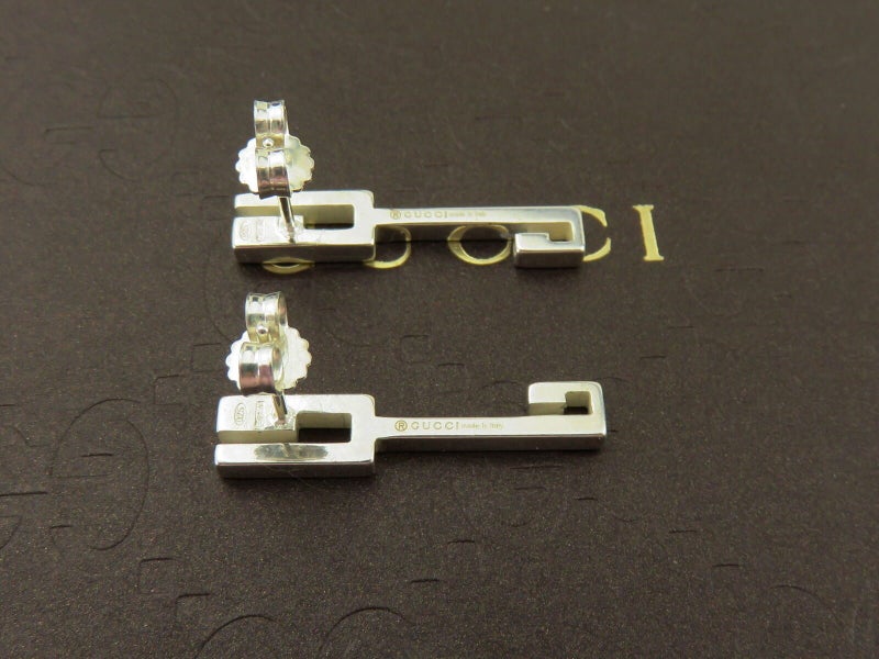 Gucci Sterling Silver G Logo Key Earrings Carousel 3