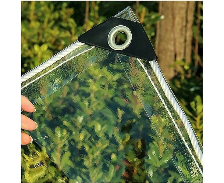 Clear Tarpaulin Outdoor with Eyelets, PVC Plastic Tarpaulin, 1.2m X 3m, Hanbing Carousel 2