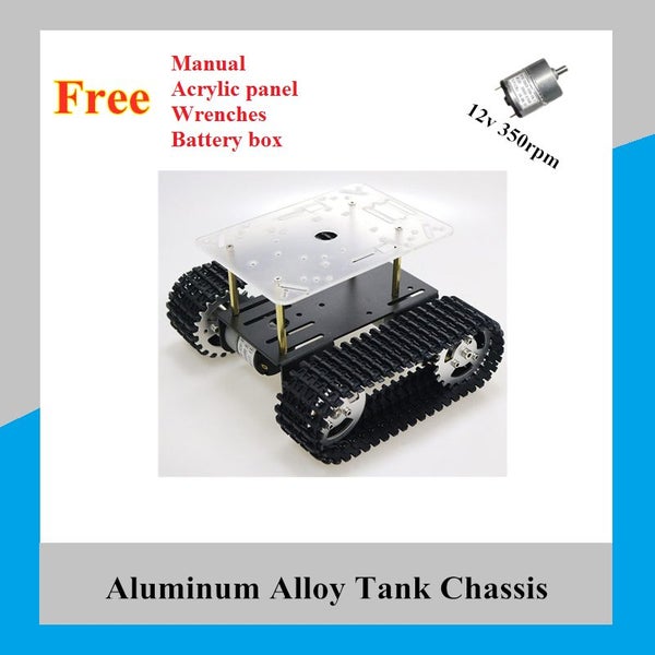 12V 350rpm Motor Smart Robot Tank Chassis Tracked Car Platform For Arduino DIY Carousel 2
