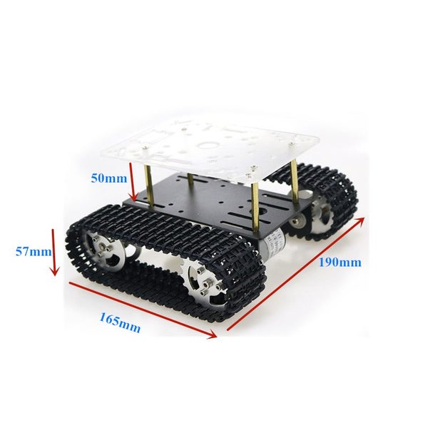 12V 350rpm Motor Smart Robot Tank Chassis Tracked Car Platform For Arduino DIY Carousel 1