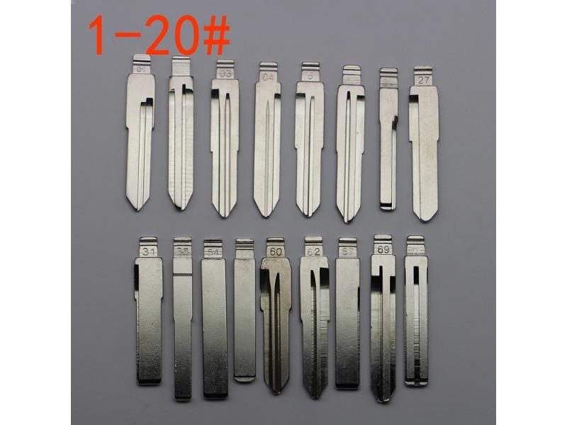 1-20# 01# 02# 03# 04# 5# 7# 8# 11# 15# 19# 20# Key Blade Car Key Embryo Car Key Carousel 2