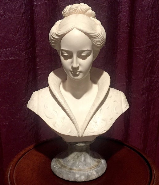 Italian ARNALDO GIANNELLI «BUST of a WOMAN»/ «BUST of a LADY» in a MEDICI COLLAR62863844836611114
