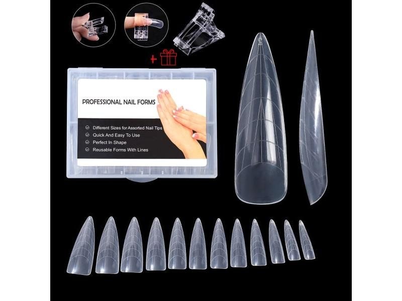TP Clear Dual Forms Nail System Full Cover Quick Building Gel Mold Tips Nail Carousel 1