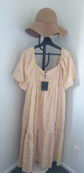 NEW Decjuba Puff Sleeve Maxi Dress Carousel 2