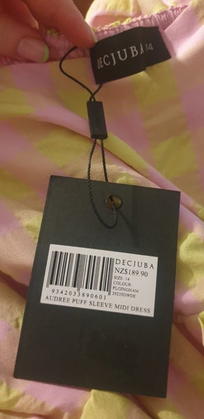 NEW Decjuba Puff Sleeve Maxi Dress Carousel 3