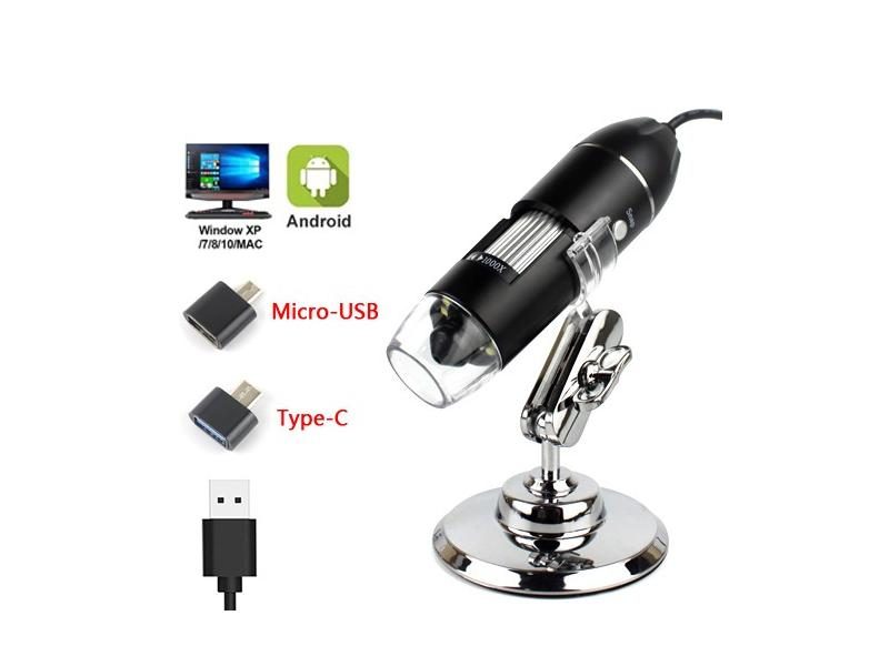 Adjustable 1600X 2MP 8 LED Digital Microscope Handheld Portable Digital USB Carousel 1