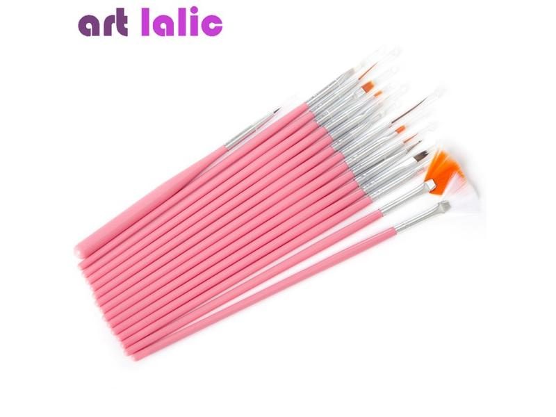 Nail Art Brush Decorations Set Tools Professional Painting Pen False Tips UV Carousel 1