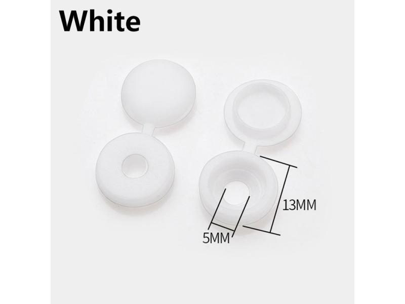 100pcs/Set ABS Hinged Plastic Screw Cover Fold Caps 8 Colors For Car Home Carousel 1