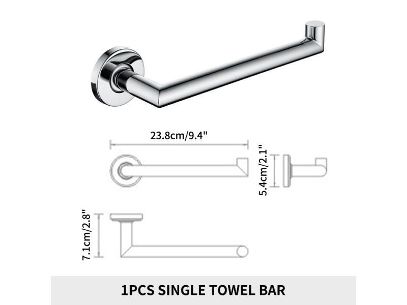 Stainless Steel Lavatory Towel Ring Hand Rack Holder Wall Mount Mounted Carousel 1