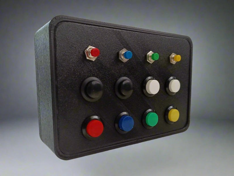 RacecraftsNZ Sim Racing Button Box, 8x Momentary Buttons, 4x Mini Momentary B... Carousel 1