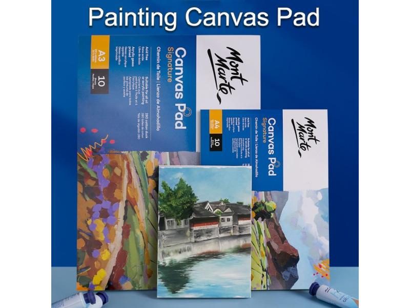 10 Sheet/pack Oil Acrylic Painting Canvas Pad Paper Book 280g Painting Canvas Carousel 1