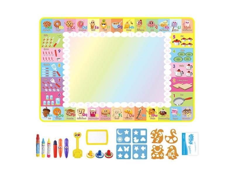 Coolplay Magic Water Drawing Mat Coloring Doodle Mat With Magic Pens Montessori Carousel 1