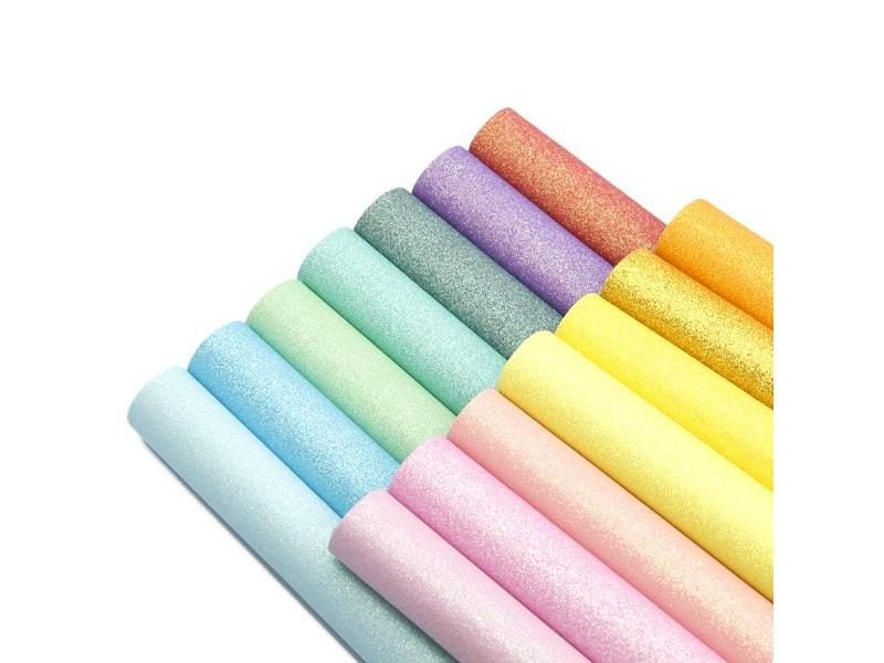 David 20 33cm Shiny Glitter Synthetic Leather Patchwork For Hair Bow Etc. DIY Carousel 2