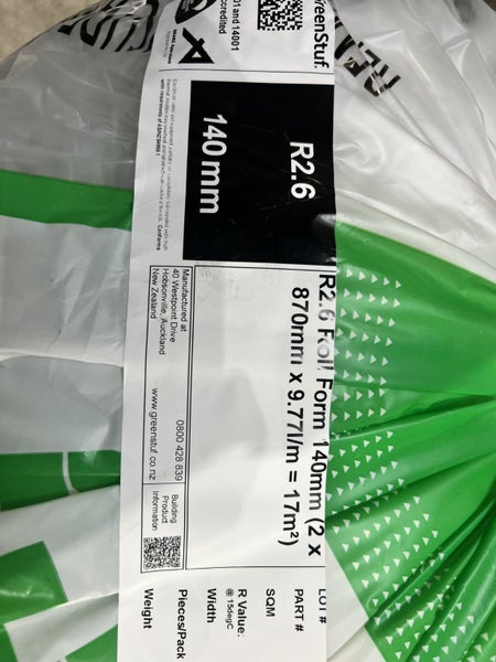 Greenstuf Thermal Blanket Roll Form R2.6 140mm x 870mm 17m2 Carousel 5