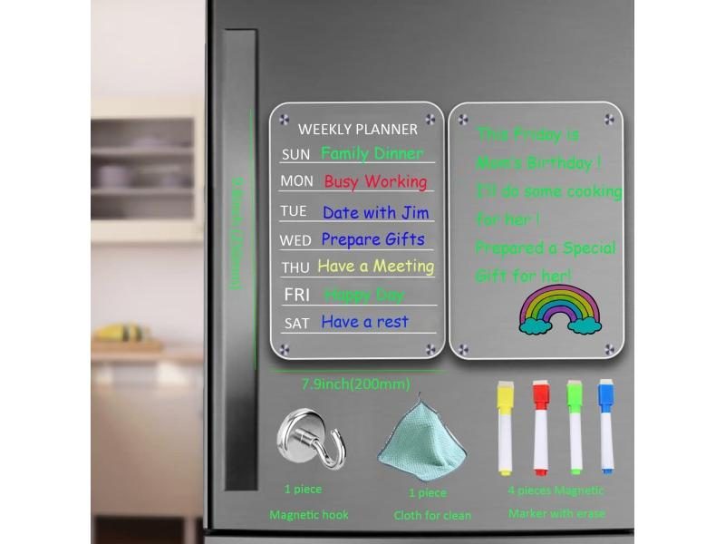 Acrylic Magnetic Calendar For Fridge Strong Magnetic Calendar For Fridge Clear Carousel 1