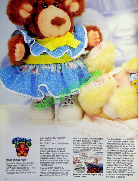 1986 Vintage Coleco (Cabbage Patch) Furskins lady Bear outfit... Carousel 1