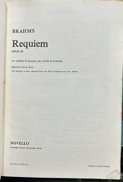 Brahms Requiem Opus 45 Carousel 2