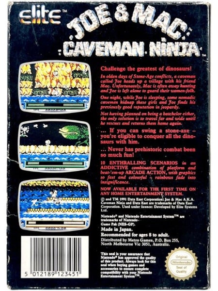 Joe & Mac: Caveman Ninja (NES) *BOXED* Carousel 2