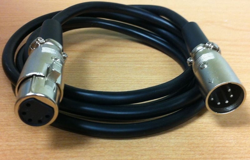 DMX Lead 10m -5 Pin xlr Male - xlr Female Carousel 1