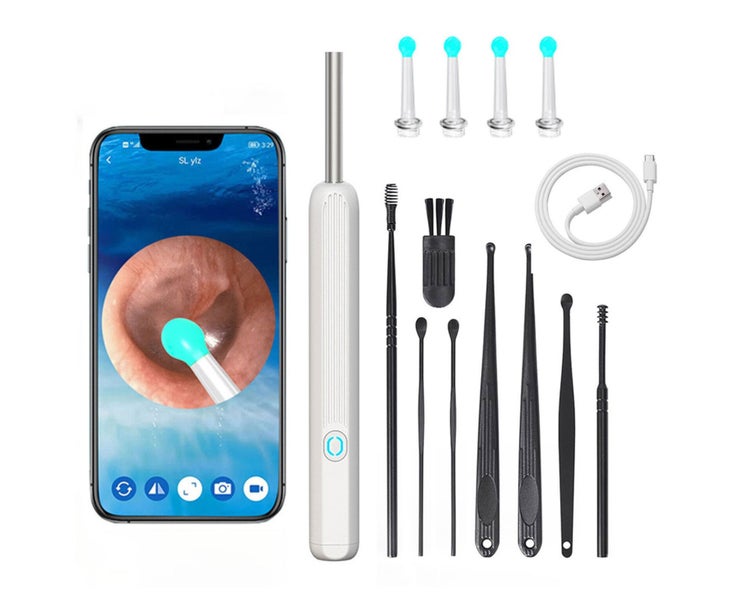 Ear Wax Removal Tool Camera 3.3mm HD Ear Scope Otoscope with Light-White Carousel 1