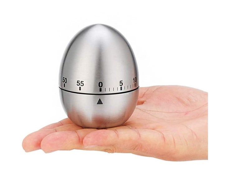 Kitchen mechanical timer 60 minutes egg timer-silver Carousel 1