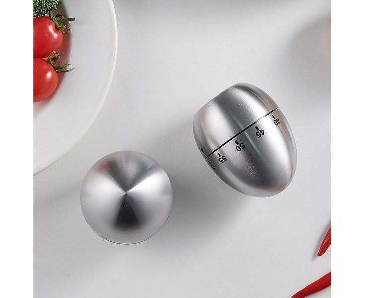 Kitchen mechanical timer 60 minutes egg timer-silver Carousel 2