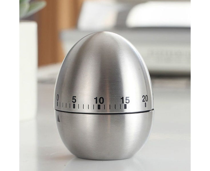 Kitchen mechanical timer 60 minutes egg timer-silver Carousel 7