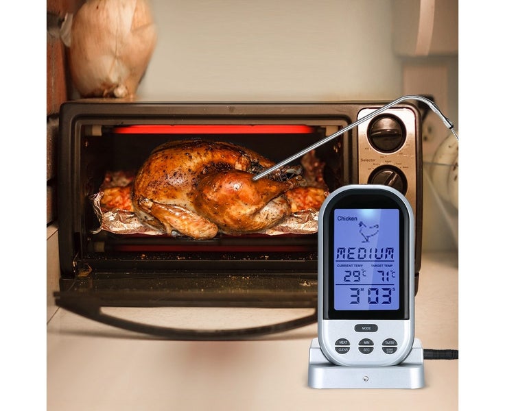 Wireless Meat Thermometer with Probe LCD Display Carousel 2