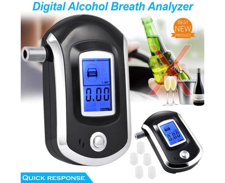 Digital LCD Breathalyzer Breath Alcohol Test Analyzer Detector Alcohol Tester Carousel 1