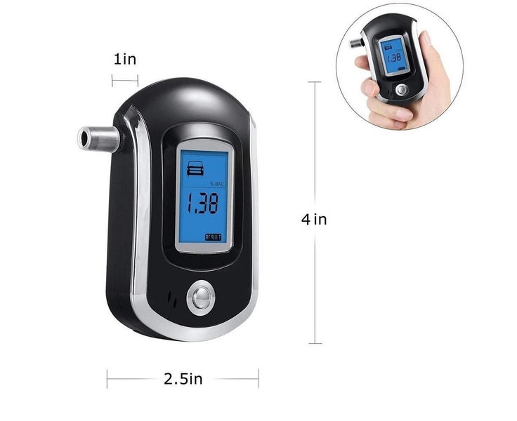 Digital LCD Breathalyzer Breath Alcohol Test Analyzer Detector Alcohol Tester Carousel 8