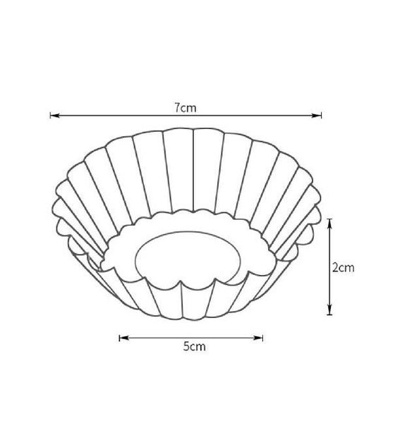 20PCS Egg Tart Mould Cake Tins Set Cups Circular Pie Mold Plate Baking Non-Stick Carousel 2