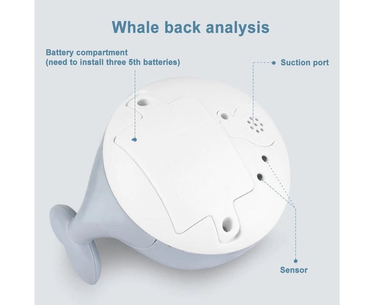 Whale Water Sprinkler Bath Toy - Grey Carousel 9