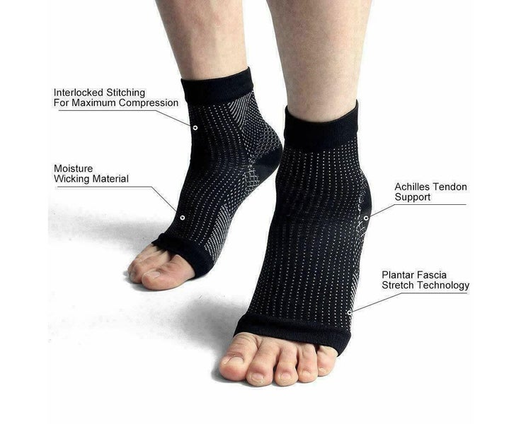 Plantar Fasciitis Compression Socks Foot Sleeve Ankle Support Brace Achy Heel Carousel 1