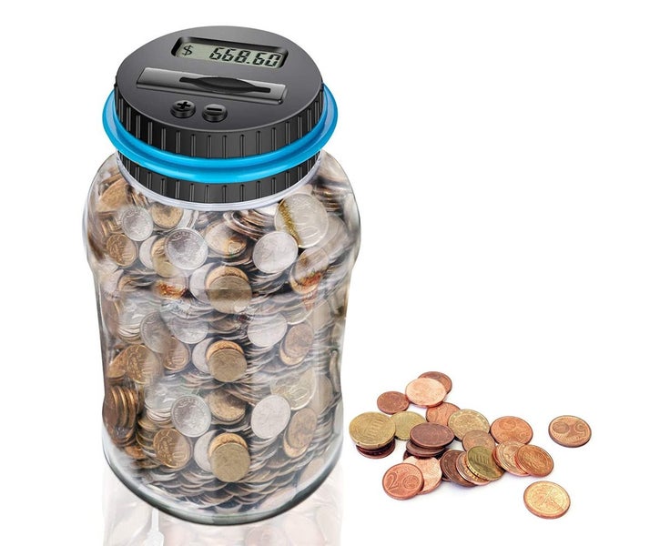Digital money box with counter coin counting money jar, LCD display piggy bank Carousel 2