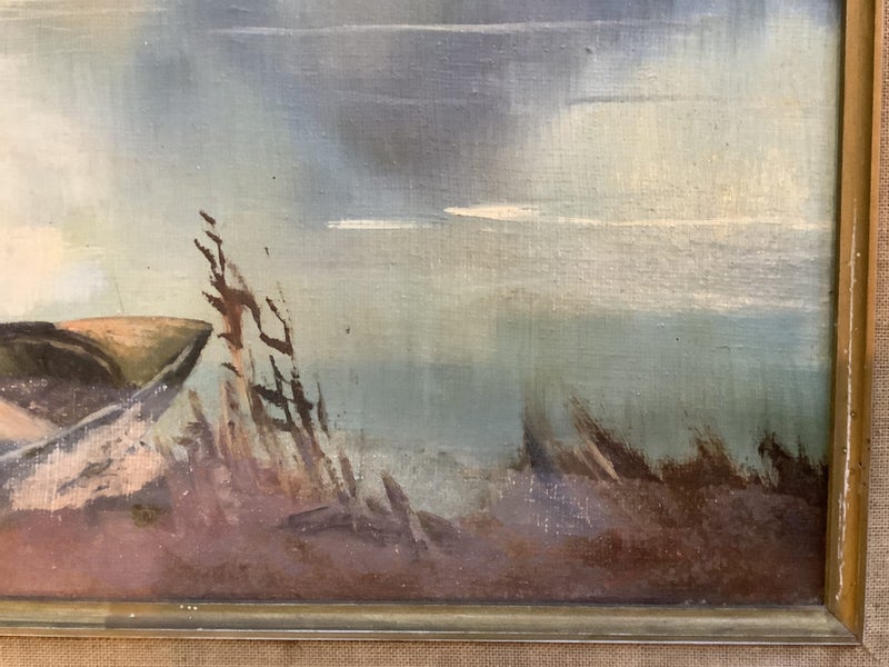 Vintage oil painting by Cynthia Taylor beautiful whangaroa northland landscape.62863864367619111